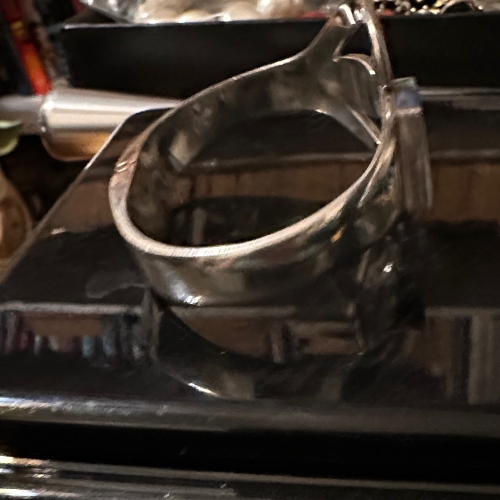 Taxco Sterling Silver Multi-Stone Clamper Bracelet 57.1 Grams 1950-1970’s - Picture 4 of 9